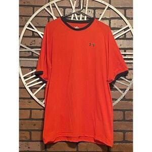 Under Armour‎ Heat Gear Red T-Shirt, Black Trim Size XXL